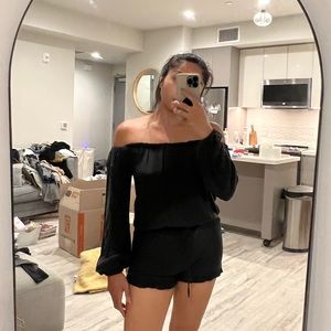 brandy melville off the shoulder romper